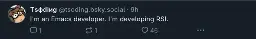 @tsoding.bsky.social‬ on Bluesky: "I'm an Emacs developer. I'm developing RSI."