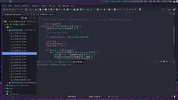 A screenshot of my object-less Java code, open in Eclipse under Sway on Arch Linux, using the Dracula UI theme.