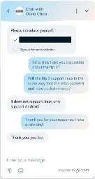 A chat between a Retroid employee and a customer. Transcription: User: Hello, may I ask you a question about the flip 2? Will the flip 2 support linux in the same way that the retro pocket 5 and retro pocket mini do? Support: It does not support linux, only support Android. User: Thank you for your response. Have a nice day! Support: Thank you, you too.
