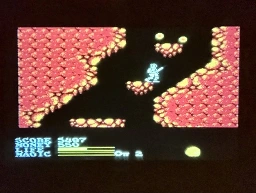 NES image on a projector