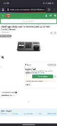 B&H Photo listing for a video editing control panel; no option to just add the item to cart.