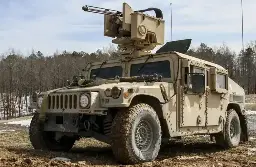 A Humvee in desert camo