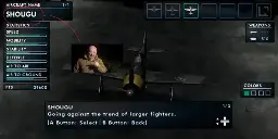 In background is picture of a game showing a plane called Shougu. There is a red circle and arrow pointing to a picture of Yevgeny Prigozhin.
