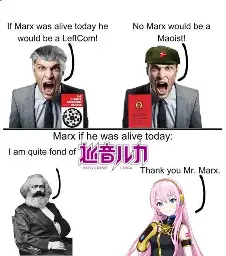 carl marx being quite fond of megurine luka