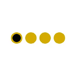4 rank pips, with 3 black and one gold.