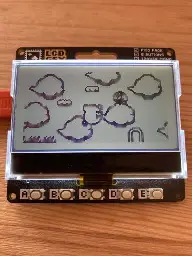 lcd display with kirby image