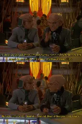 Quark tells Rom, "If I had a slip of latinum for every time a DS9 character went to an alien afterlife, I'd have two slips. Which isn't a lot, but it's weird that it happened twice."