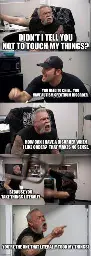 Meme of the motorcycle guys arguing
