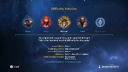 Difficulty screen