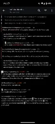 Screenshot of a post where a reply at the bottom has icons of five horizontal bars interspersed.